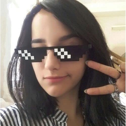 ZQBIEE® Thug Life Sunglasses Pixel Gangster Gangster Life Funny Novelty Shades - Image 3