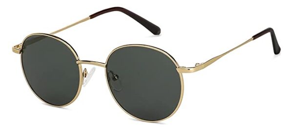 Vincent Chase Eyewear By Lenskart | Full Rim Round Branded Latest and Stylish Sunglasses | Polarized and 100% UV Protected | Men & Women | Medium | VC S13112-Pack of 1
