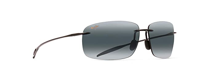 Maui Jim BREAKWALL Polarized Aviator Unisex Sunglasses (422-02, Gloss Black Frame/Neutral Grey, One Size) - Image 2