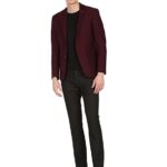 Arrow Men Maroon Solid Zero Calorie Fit Formal Blazer
