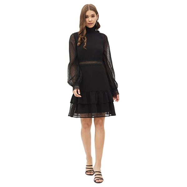 Harpa Women's Georgette A-Line Above The Knee Dress - Image 2