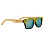 VIRLA " Men & Women Handcrafted Airforce Blue Bamboo Sunglasses '' Iconic & Stylish