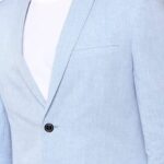 Allen Solly Men's Slim Blazer (ASBZMSLFB79958_Blue_44)