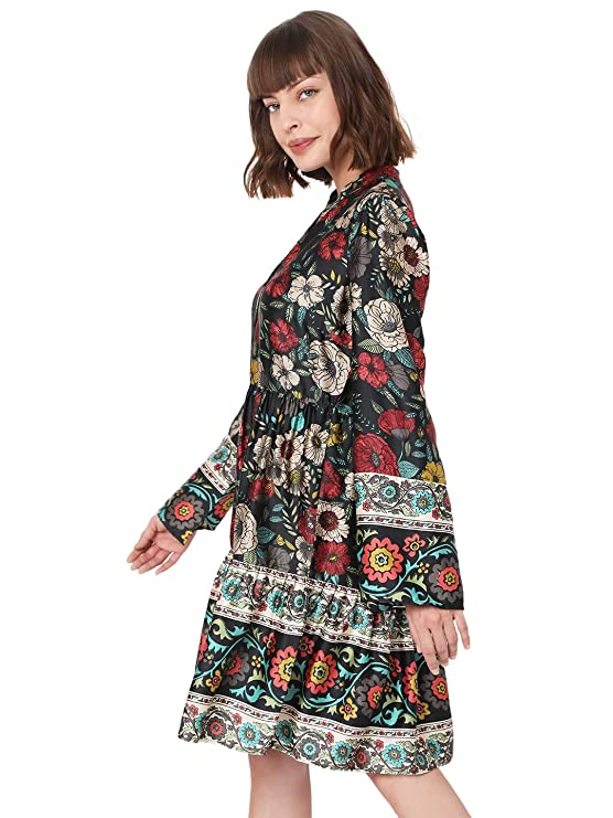 VERO MODA Women's Polyester Fit and Flare Knee-Length Dress - Image 3