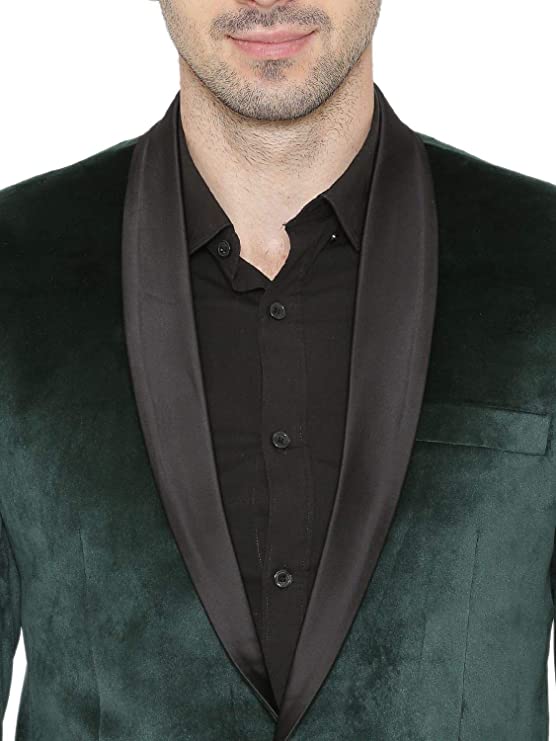 WINTAGE Men's Regular Fit Tuxedo Blazer - Image 3