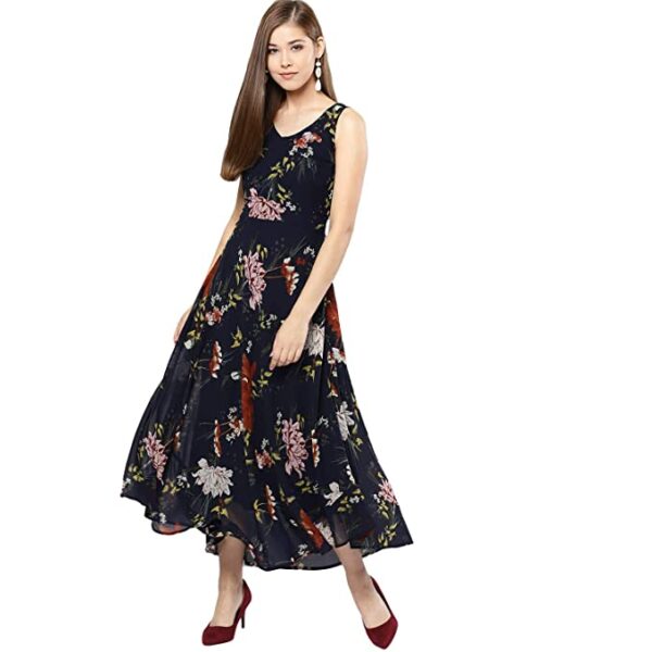 Harpa Women's Synthetic A-Line Maxi Dress